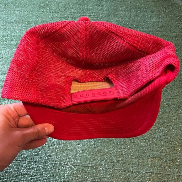 Vintage Fort Knox 90s Red Trucker Hat Rope Snapback - Picture 3 of 6